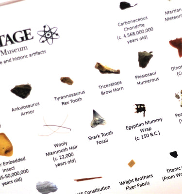 The Heritage Personal Museum features historical artifacts for easy and beautiful display.