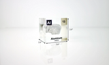 Clear acrylic cube displaying an Aluminum ampule with its atomic number 13. Perfect for educational settings, scientific collections, or as a unique decorative piece.