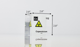 Clear acrylic cube displaying a Copernicium element (Atomic Number 112) embedded within, offering a scientific presentation for collectors and science enthusiasts.