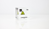 Clear acrylic cube displaying a Livermorium element (Atomic Number 116) embedded within, offering a scientific presentation for collectors and science enthusiasts.