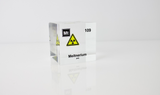 Clear acrylic cube displaying a Meitnerium element (Atomic Number 109) embedded within, offering a scientific presentation for collectors and science enthusiasts.