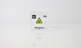 Clear acrylic cube displaying a Meitnerium element (Atomic Number 109) embedded within, offering a scientific presentation for collectors and science enthusiasts.