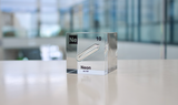 Clear acrylic cube encasing a Neon ampule with its atomic number 10. Ideal for display in educational settings, scientific collections, or as a decorative piece.