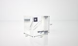 Clear acrylic cube encasing a Nitrogen ampule with its atomic number 7. Ideal for display in educational settings, scientific collections, or as a decorative piece.