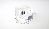 Clear acrylic cube encasing an Oxygen ampule with its atomic number 8. Ideal for display in educational settings, scientific collections, or as a decorative piece.