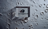 Close-up piece of SR-71 Blackbird titanium embedded in clear acrylic. The fragment is metallic and jagged, which highlights its history from the high-speed reconnaissance aircraft.