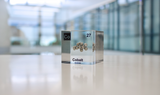 Cobalt element in a clear acrylic cube, displaying its name, atomic number, and key properties as shown on the periodic table. An elegant and informative piece perfect for science lovers and collectors.