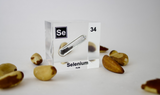 Clear acrylic cube encasing a Selenium ampule with its atomic number 34. Ideal for display in educational settings, scientific collections, or as a decorative piece.