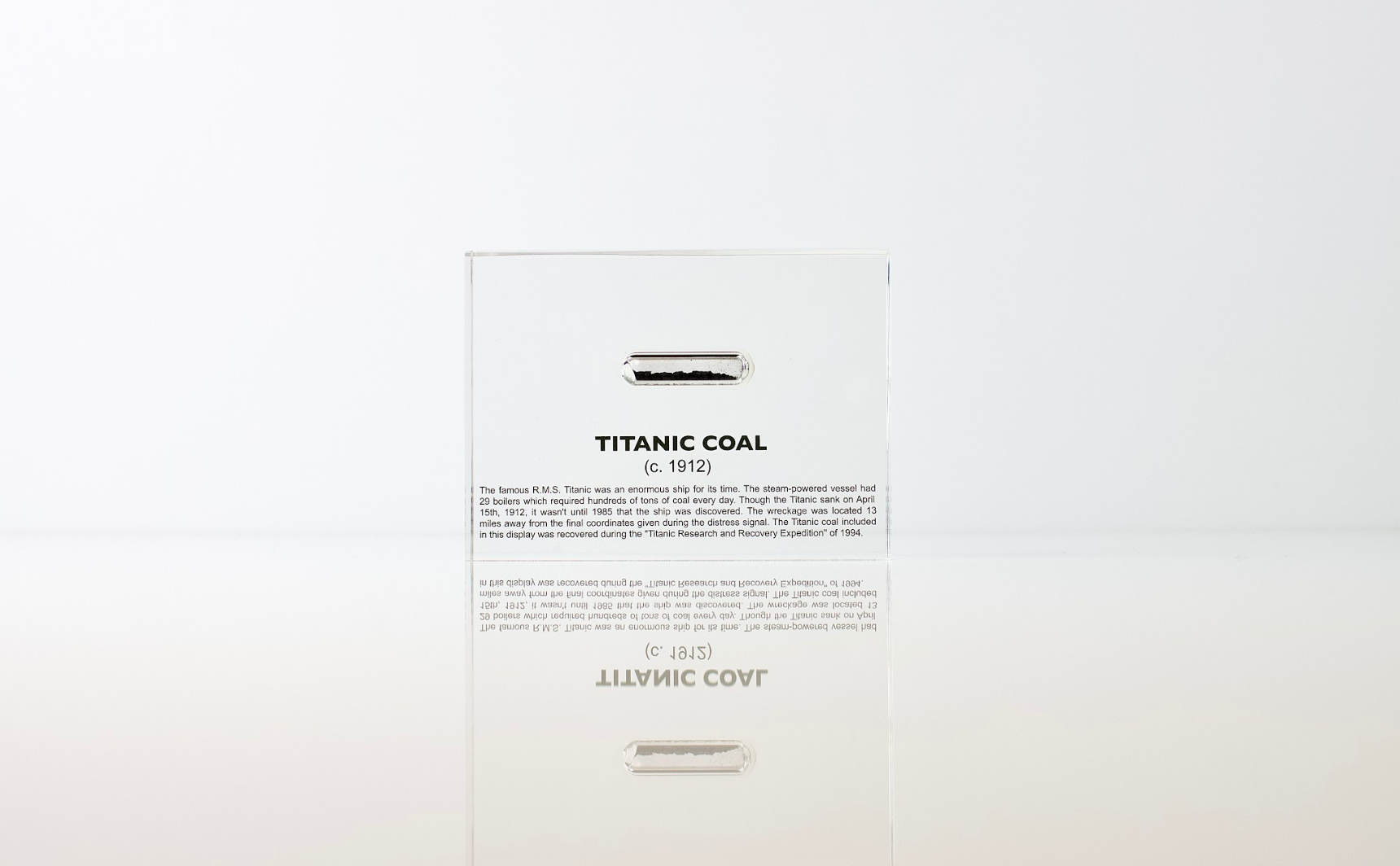 Titanic Coal Artifact Display – Engineered Labs Titanic Coal Artifact Display – Engineered Labs