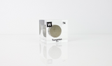 Clear acrylic cube displaying a Tungsten element (Atomic Number 74) embedded within, offering a scientific presentation for collectors and science enthusiasts.