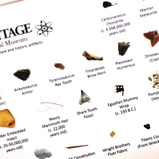 The Heritage Personal Museum features historical artifacts for easy and beautiful display.