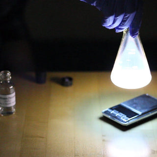One of our science experiments is the chemiluminescence kit.