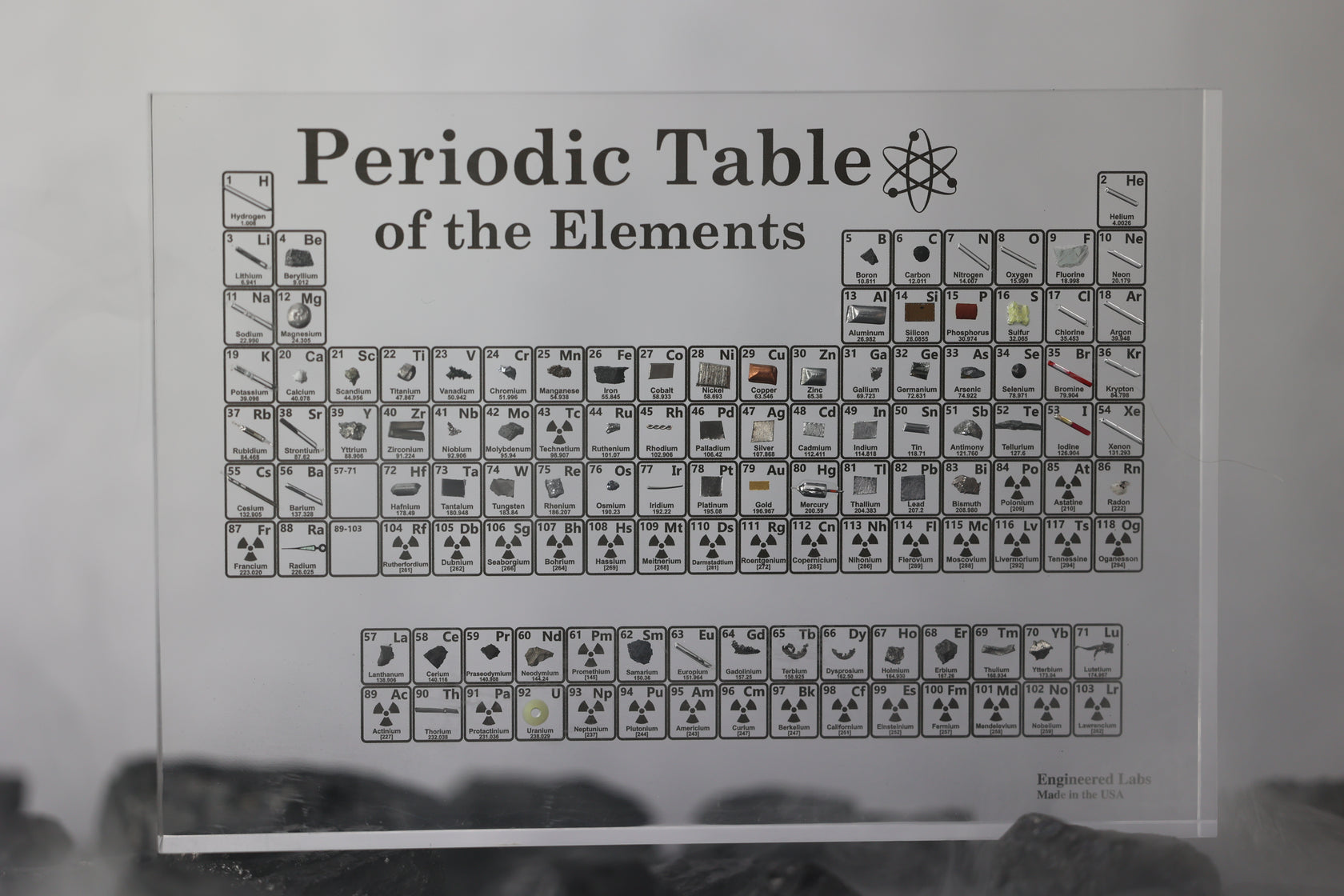 Tabla periódica con Real Inside, Real Periodic Table, Tabla