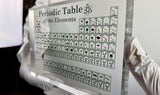Periodic Table of Elements held by a person in white gloves