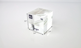 Clear acrylic cube displaying an Argon element (Atomic Number 18) embedded within, offering a scientific presentation for collectors and science enthusiasts.