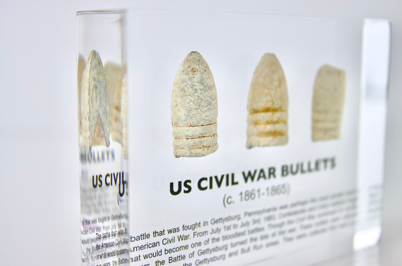 Civil War Bullets Artifact Display Engineered Labs