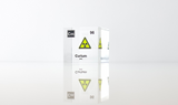 Clear acrylic cube displaying a Curium element (Atomic Number 96) embedded within, offering a scientific presentation for collectors and science enthusiasts.