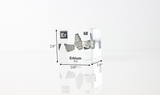 Clear acrylic cube displaying an Erbium element (Atomic Number 68) embedded within, offering a scientific presentation for collectors and science enthusiasts.