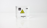 Clear acrylic cube displaying a Hassium element (Atomic Number 108) embedded within, offering a scientific presentation for collectors and science enthusiasts.