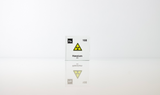 Clear acrylic cube displaying a Hassium element (Atomic Number 108) embedded within, offering a scientific presentation for collectors and science enthusiasts.