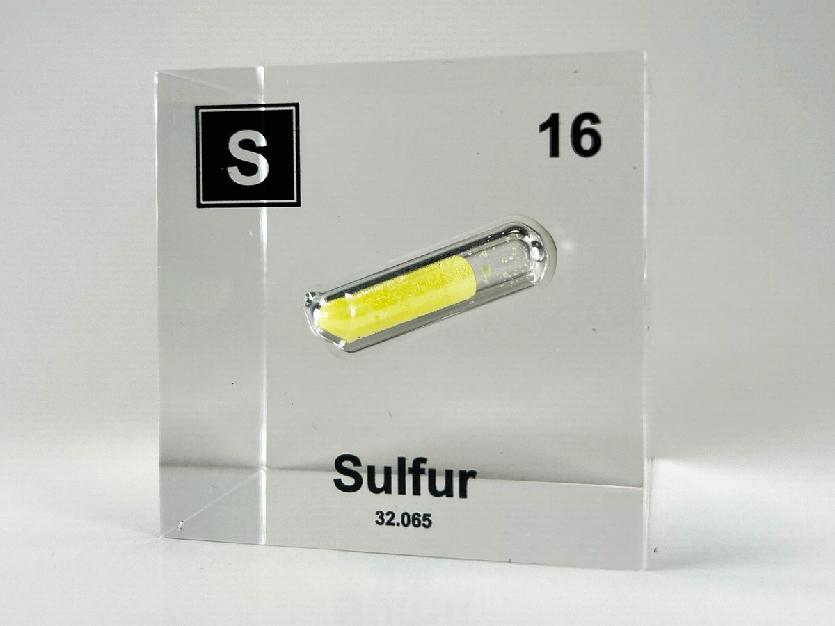 Sulfur Element Cube – Engineered Labs