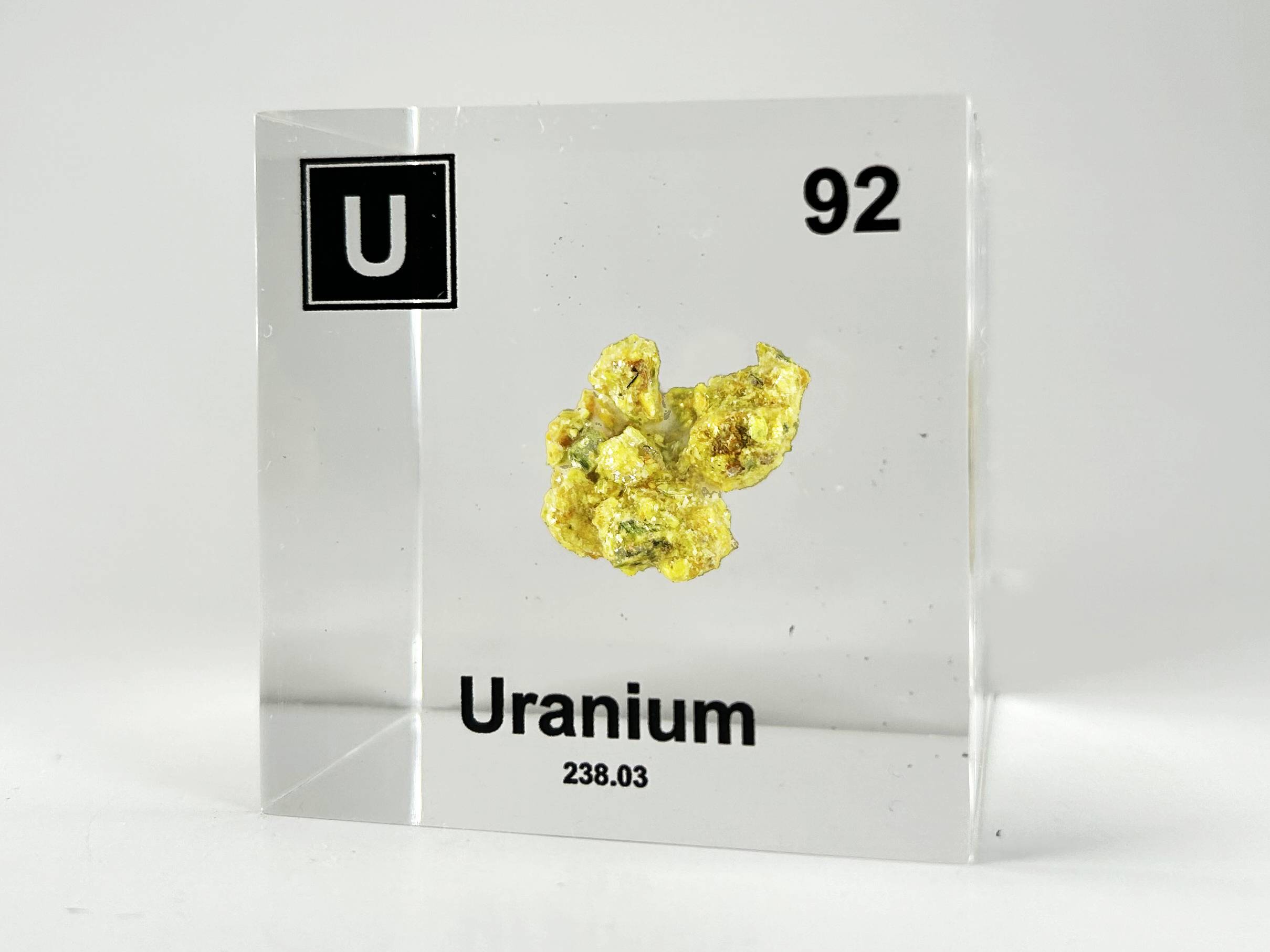 Uranium Element Cube 2inch Autunite – Engineered Labs