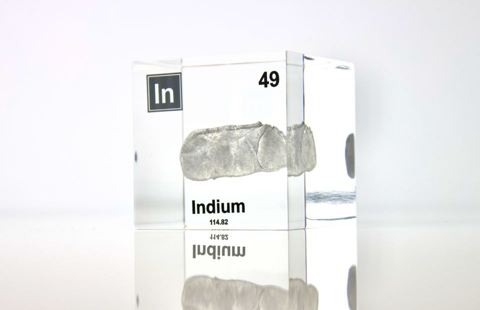 Indium Element Cube – Engineered Labs