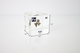 Iron element encased in a clear acrylic cube, featuring its name, atomic number, and key properties from the periodic table. A striking and educational display for science enthusiasts and collectors