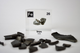 Iron element encased in a clear acrylic cube, featuring its name, atomic number, and key properties from the periodic table. A striking and educational display for science enthusiasts and collectors
