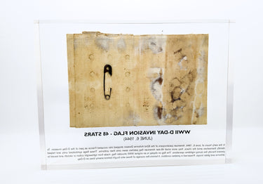 WWII D-Day Invasion Flag - 48 Stars Artifact Display (lot #4)