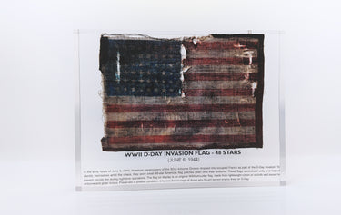 WWII D-Day Invasion Flag - 48 Stars Artifact Display (lot #9)