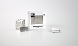 Clear acrylic cube featuring a Magnesium ampule with its atomic number 12. Ideal for educational displays, scientific collections, or as a distinctive decorative item.