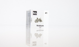 Clear acrylic cube displaying a Niobium element (Atomic Number 41) embedded within, offering a scientific presentation for collectors and science enthusiasts.