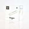Clear acrylic cube encasing an Oxygen ampule with its atomic number 8. Ideal for display in educational settings, scientific collections, or as a decorative piece.