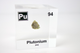 Clear acrylic cube displaying a Plutonium element (Atomic Number 94) embedded within, offering a scientific presentation for collectors and science enthusiasts.