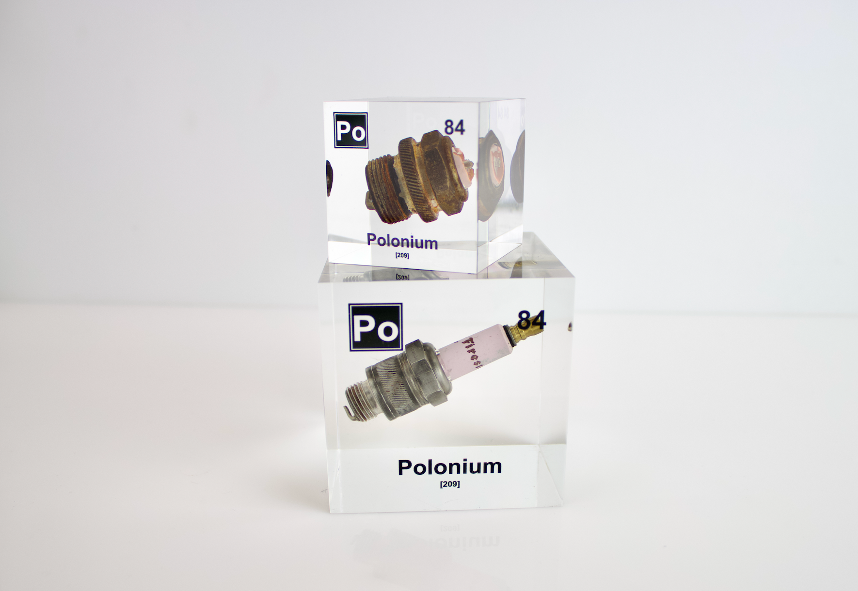 Spark Plug Cube 3 Inch Polonium Cube (Spark Plug Sample) – Engineered Labs