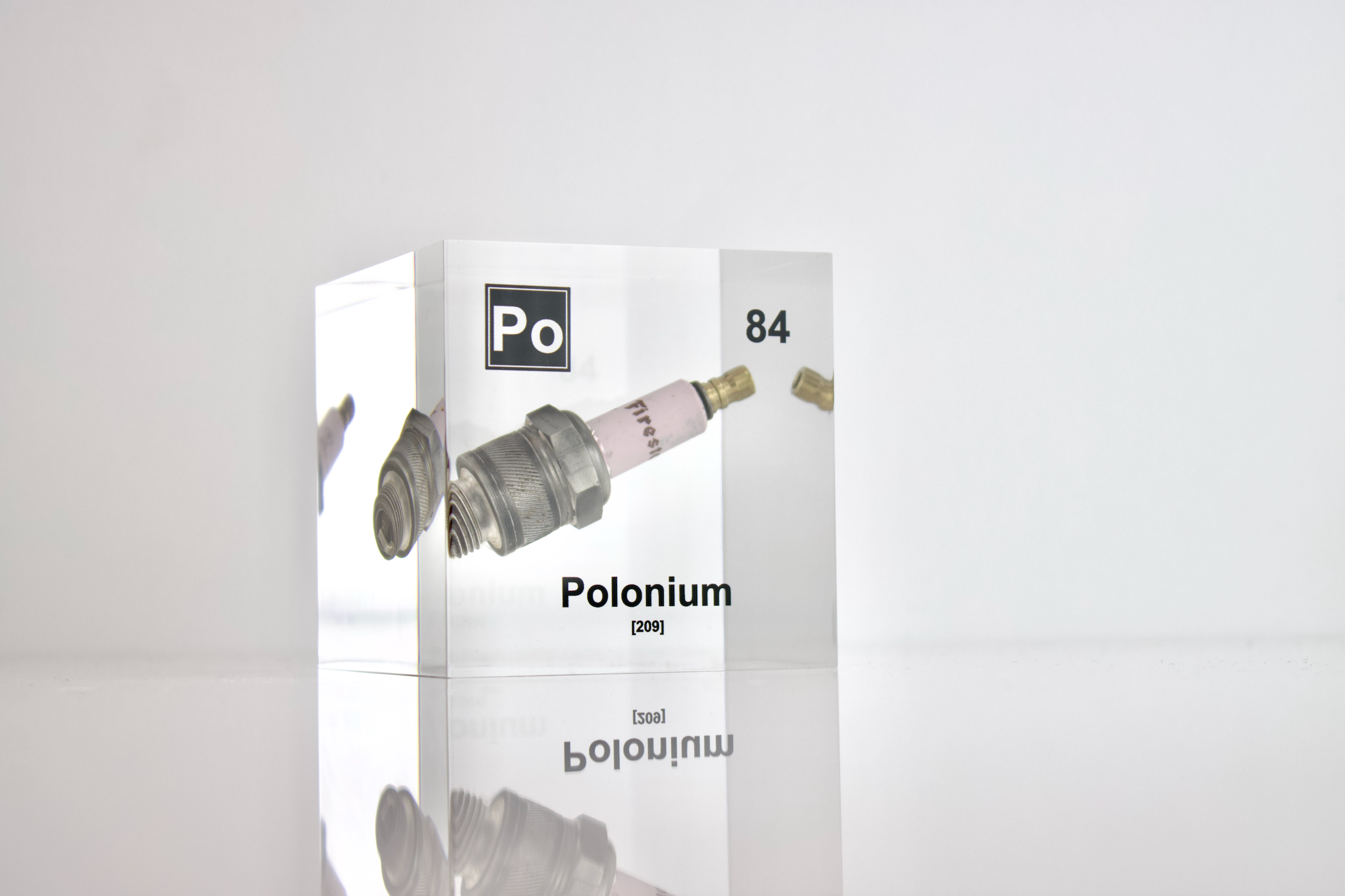 Spark Plug Cube 3 Inch Polonium Cube (Spark Plug Sample) – Engineered Labs