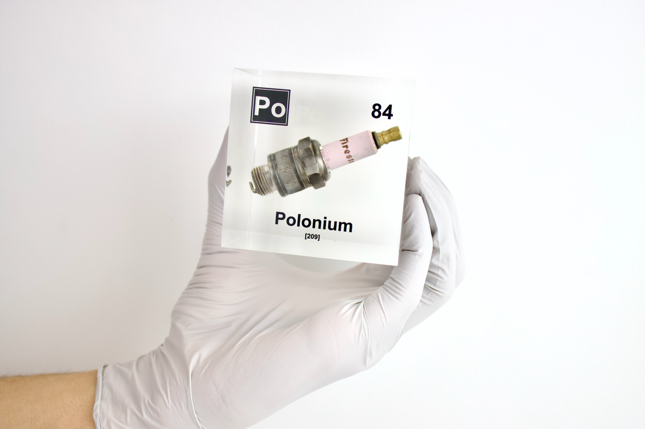 Spark Plug Cube 3 Inch Polonium Cube (Spark Plug Sample) – Engineered Labs