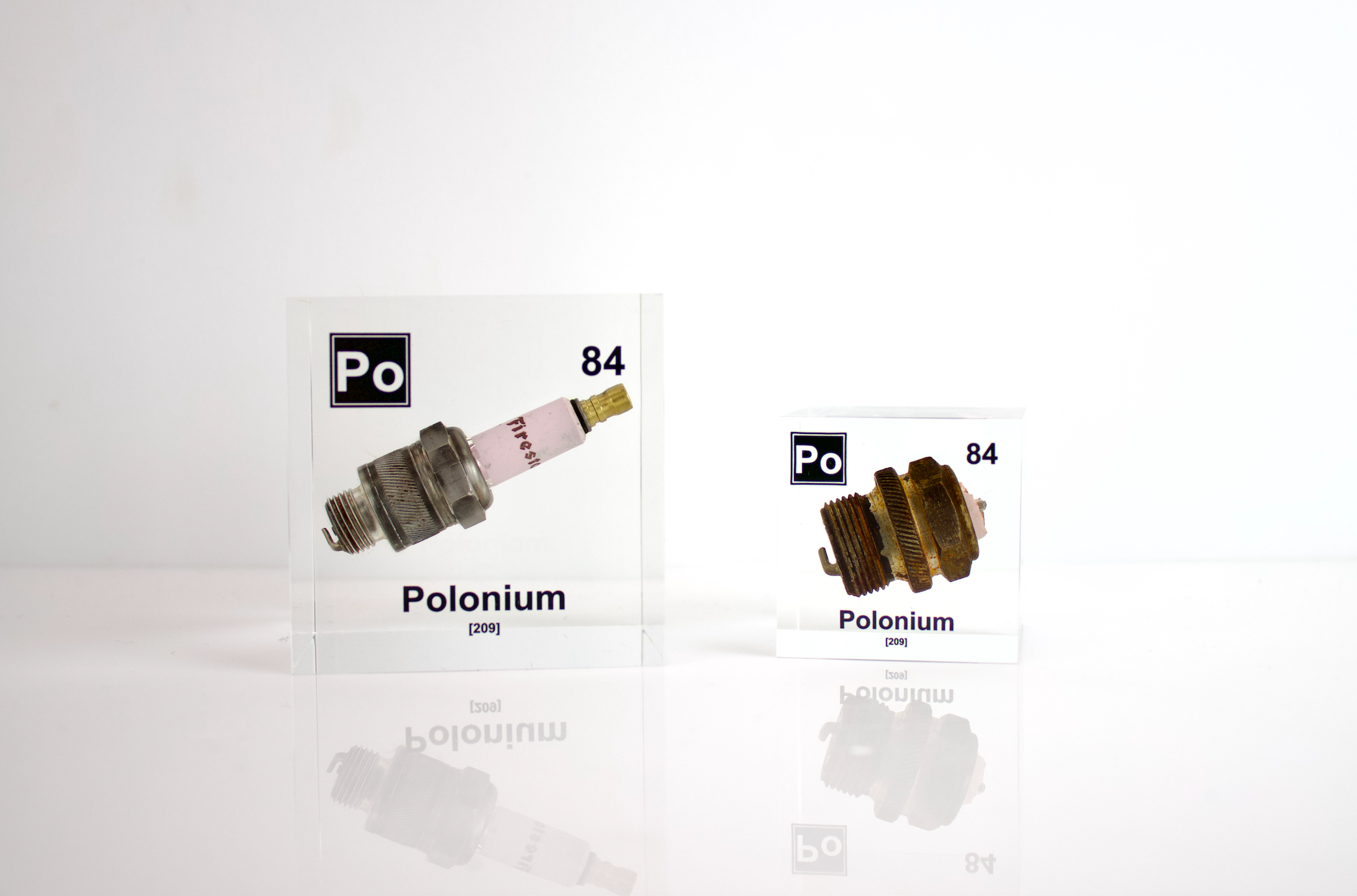 Spark Plug Cube 3 Inch Polonium Cube (Spark Plug Sample) – Engineered Labs