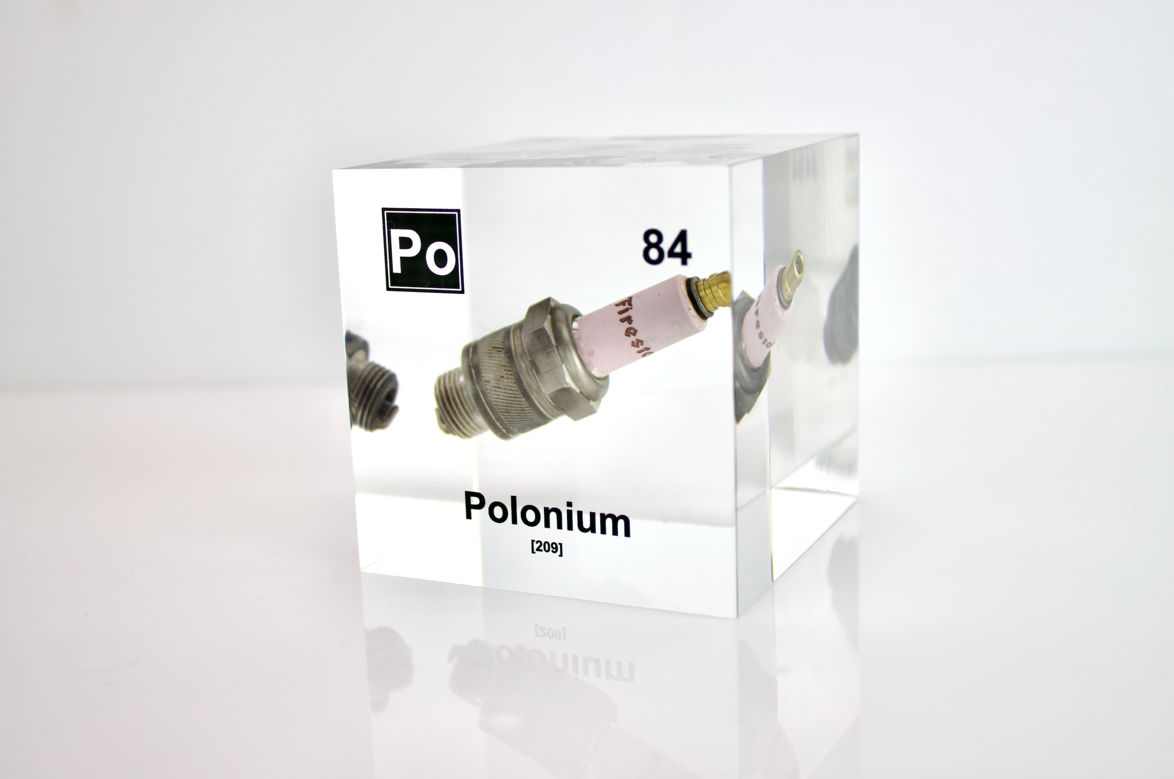 Spark Plug Cube 3 Inch Polonium Cube (Spark Plug Sample) – Engineered Labs