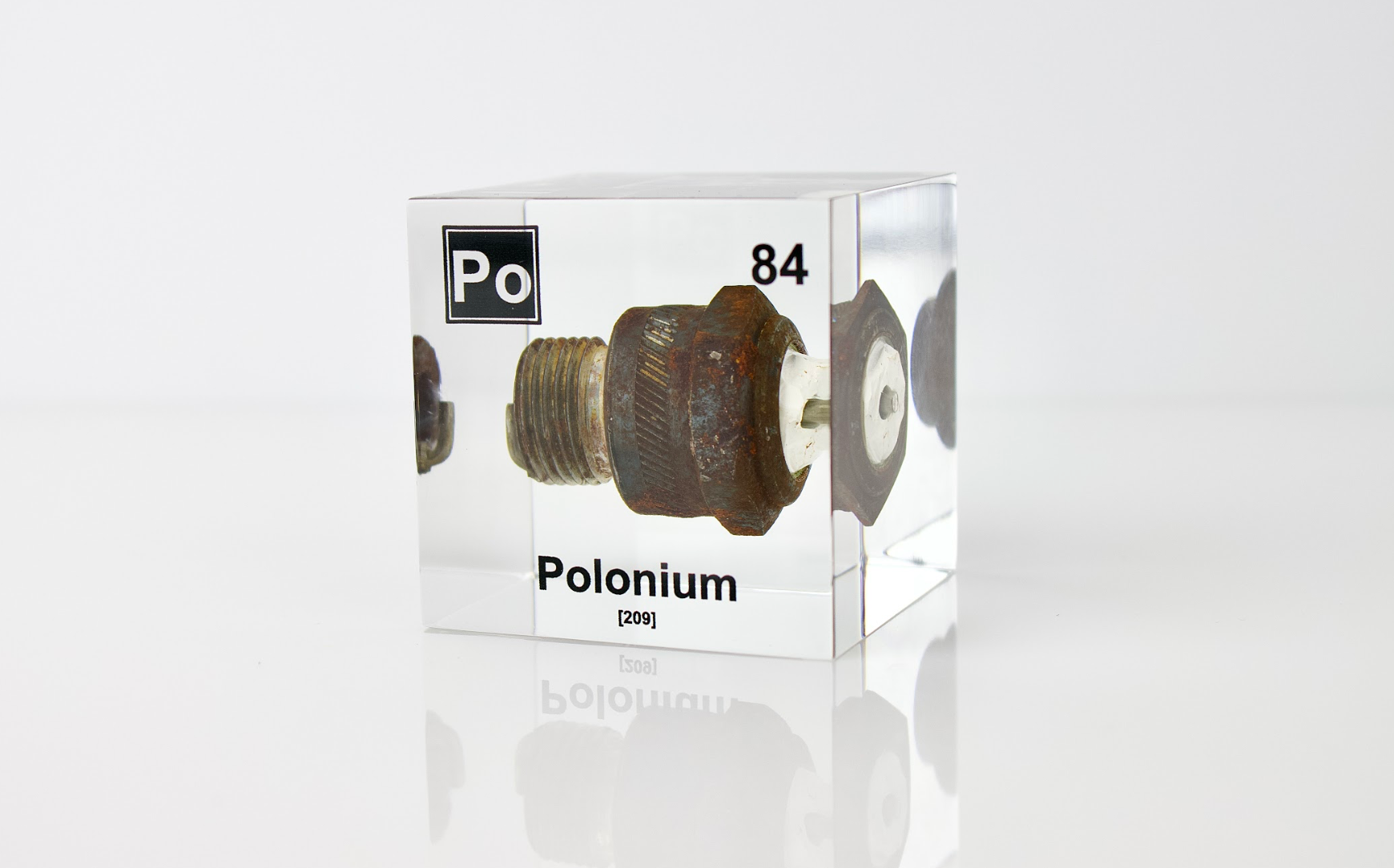 Spark Plug Cube Polonium Element Cube (Spark Plug Sample) – Engineered Labs