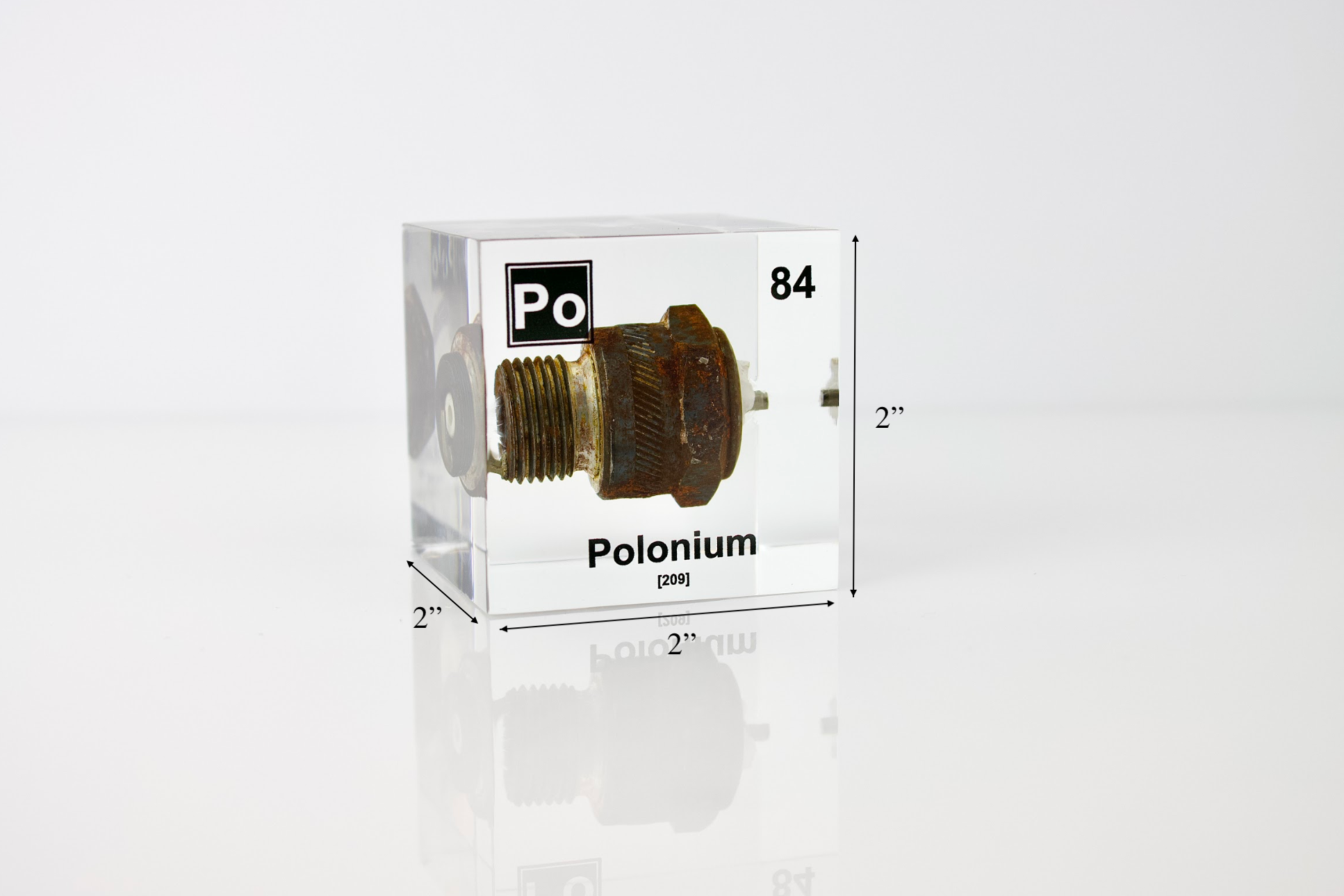 Polonium Element Cube (Spark Plug Sample) – Engineered Labs