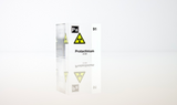 Clear acrylic cube displaying a Protactinium element (Atomic Number 91) embedded within, offering a scientific presentation for collectors and science enthusiasts.
