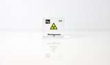 Clear acrylic cube displaying a Roentgenium element (Atomic Number 111) embedded within, offering a scientific presentation for collectors and science enthusiasts.