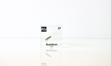 Clear acrylic cube displaying a Rubidium element (Atomic Number 37) embedded within, offering a scientific presentation for collectors and science enthusiasts.