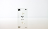 Clear acrylic cube displaying a Silver element (Atomic Number 47) embedded within, offering a scientific presentation for collectors and science enthusiasts.