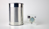 Clear acrylic cube displaying a Tin element (Atomic Number 50) embedded within, offering a scientific presentation for collectors and science enthusiasts.