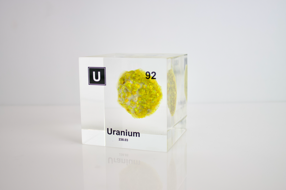 3 inch Uranium Cube (Free Geiger Counter, UV light) – Engineered Labs