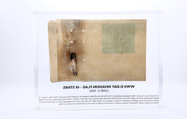 WWII D-Day Invasion Flag - 48 Stars Artifact Display (lot #6)